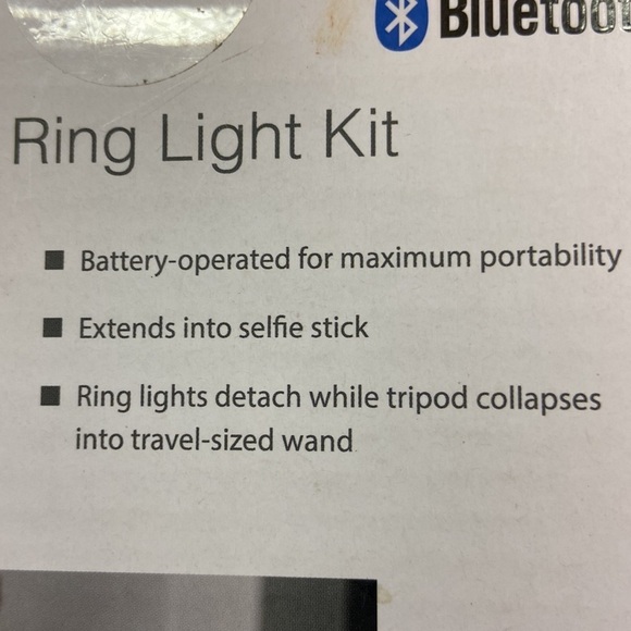 Brookstone 2-in-1 Wireless Selfie Ring Light Kit New, Unused - Picture 5 of 9